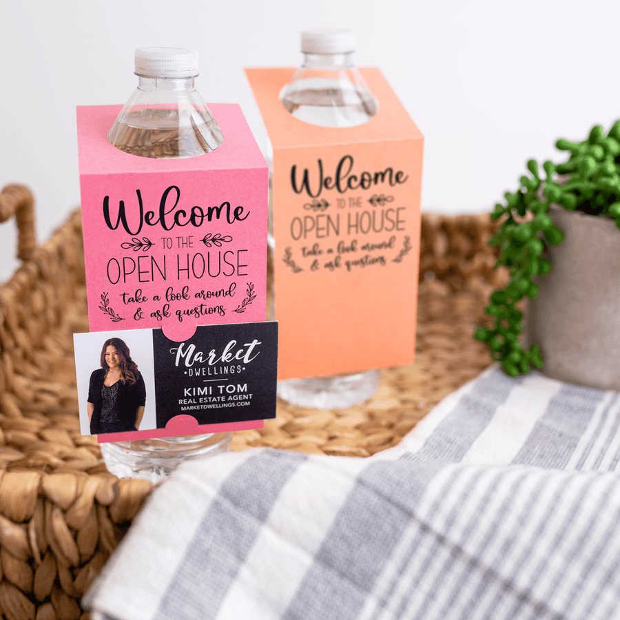 Welcome to the Open House | Bottle Hang Tag | Bottle Bib | 6-BT001 Bottle Tag Market Dwellings   