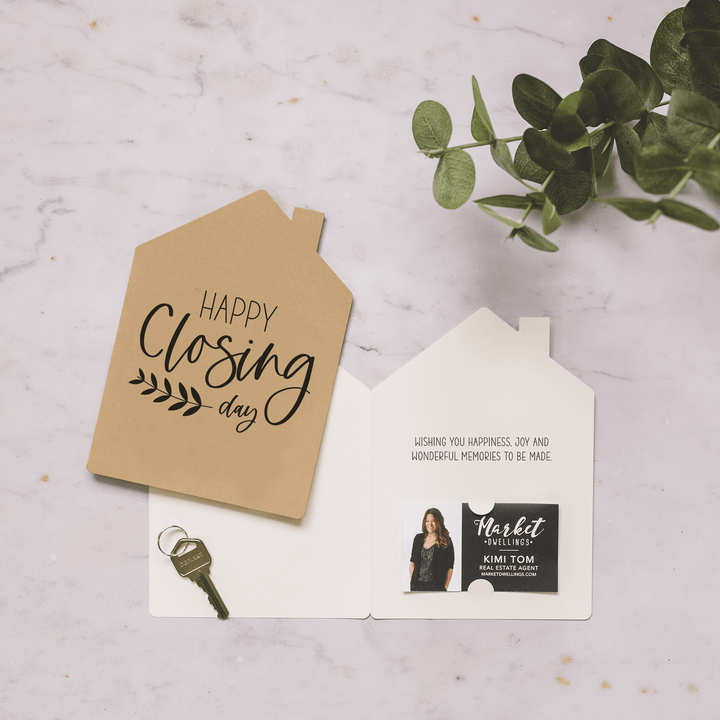 Set of "Happy Closing Day" Real Estate Agent Greeting Cards | Envelopes Included | 6-GC002 Greeting Card Market Dwellings   