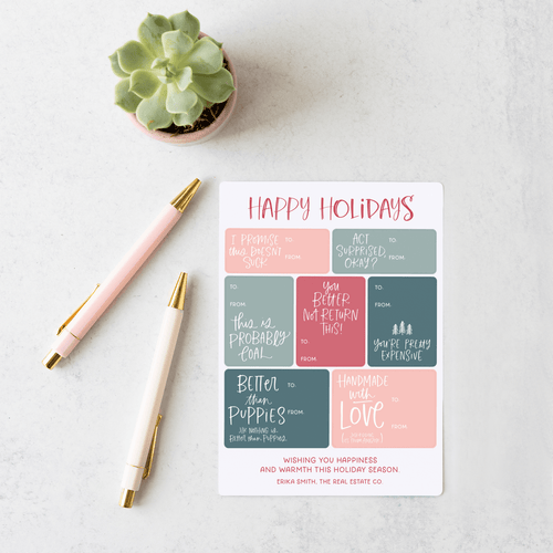 Happy Holidays | Gift Tag Sticker Sheets Stickers Market Dwellings