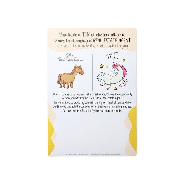 Set of "Other Real Estate Agents and ME" Unicorn Mailer | Envelopes Included | M2-M007 - Market Dwellings