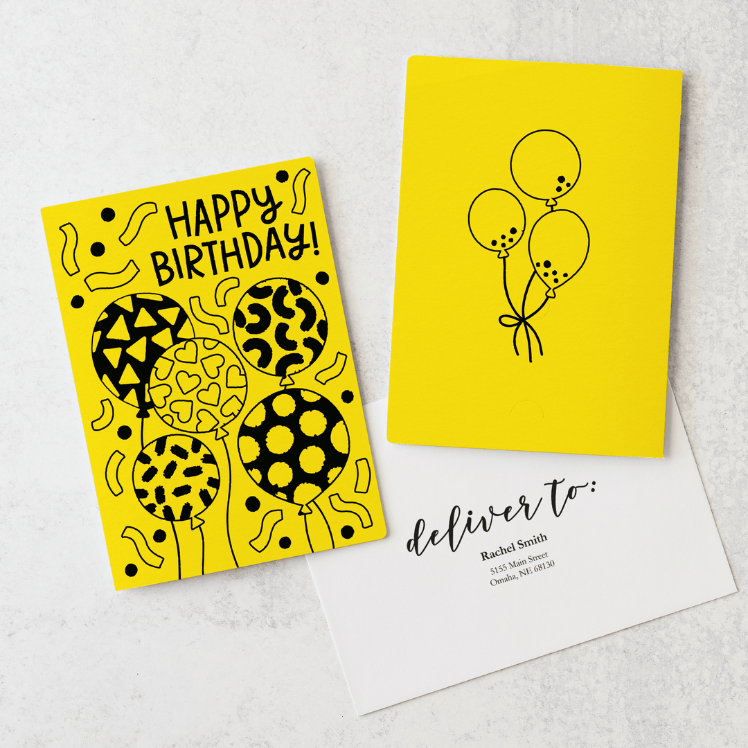Set of Happy Birthday! | Greeting Cards | Envelopes Included | 53-GC001 Greeting Card Market Dwellings LEMON  