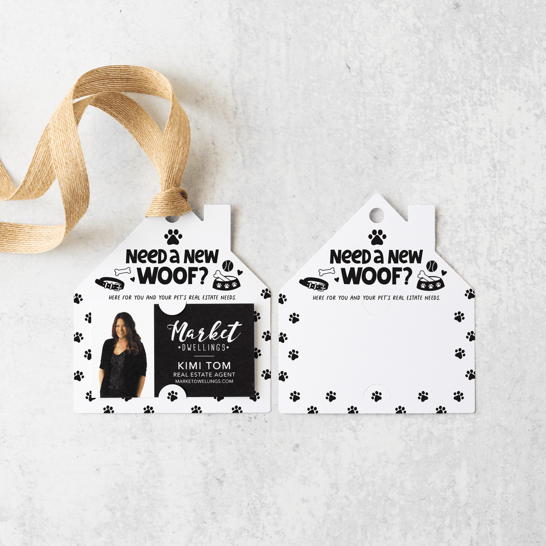 Need A New Woof? Real Estate Gift Tags | 7-GT004 Gift Tag Market Dwellings WHITE  