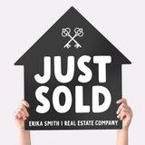 Just Sold Real Estate House Sign Photo Prop House Sign Market Dwellings DARK GRAY 1