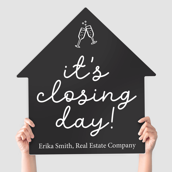 Customizable | Closing Day Real Estate House Sign | Photo Prop | DSY-15-AB House Sign Market Dwellings   