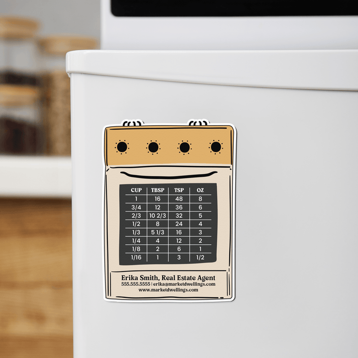 Customizable | Kitchen Conversions Refrigerator Magnets | DSM-04-AB Magnet Market Dwellings BUTTERSCOTCH  