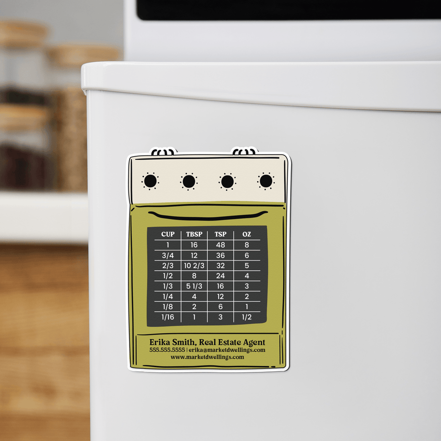 Customizable | Kitchen Conversions Refrigerator Magnets | DSM-04-AB Magnet Market Dwellings LIGHT OLIVE  