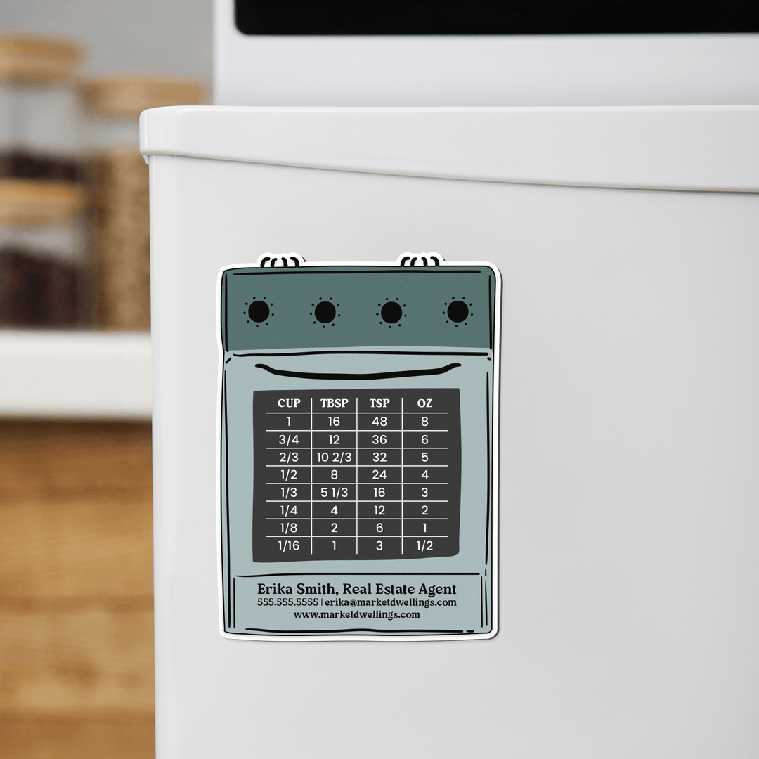 Customizable | Kitchen Conversions Refrigerator Magnets | DSM-04-AB Magnet Market Dwellings SEAFOAM  