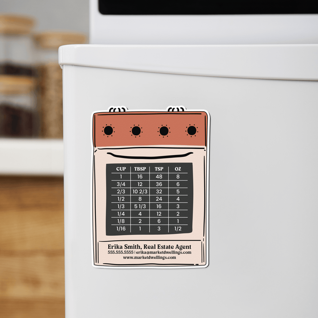 Customizable | Kitchen Conversions Refrigerator Magnets | DSM-04-AB Magnet Market Dwellings TOMATO RED  