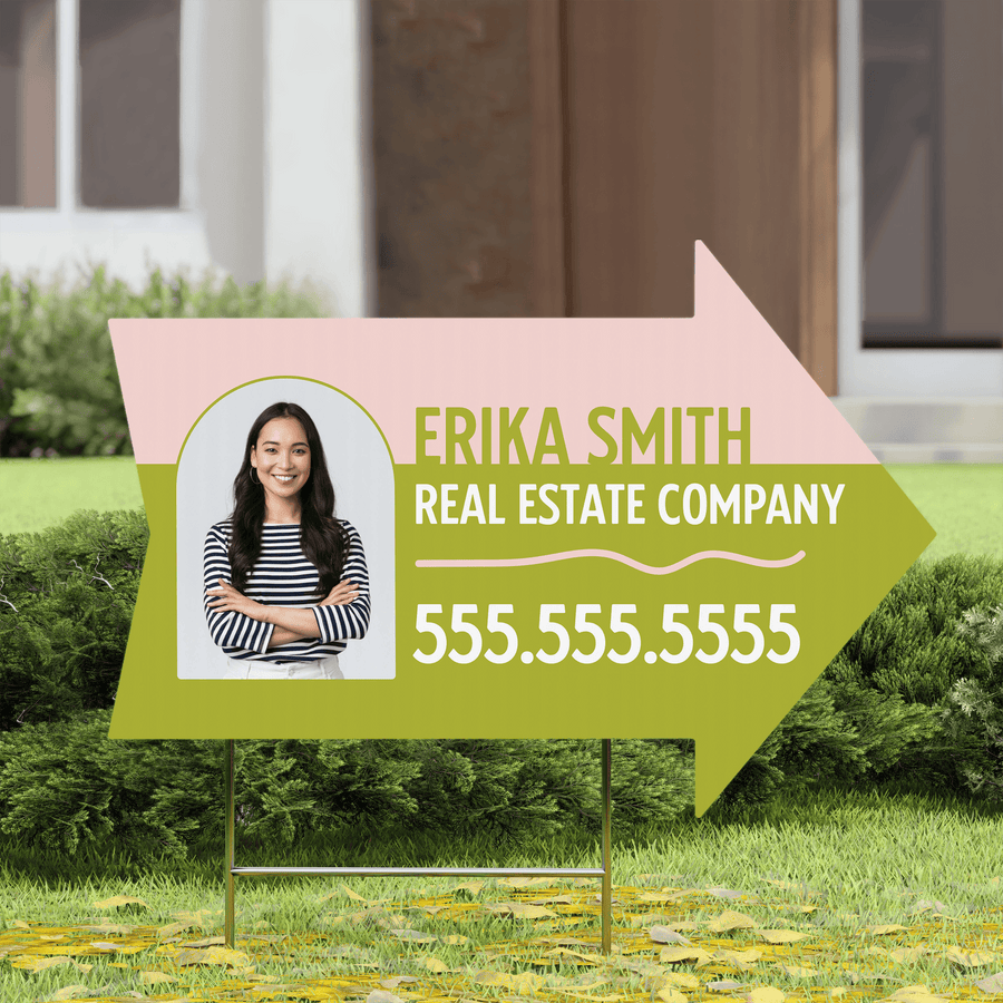 Customizable Directional Arrow Real Estate Yard Sign Photo Prop