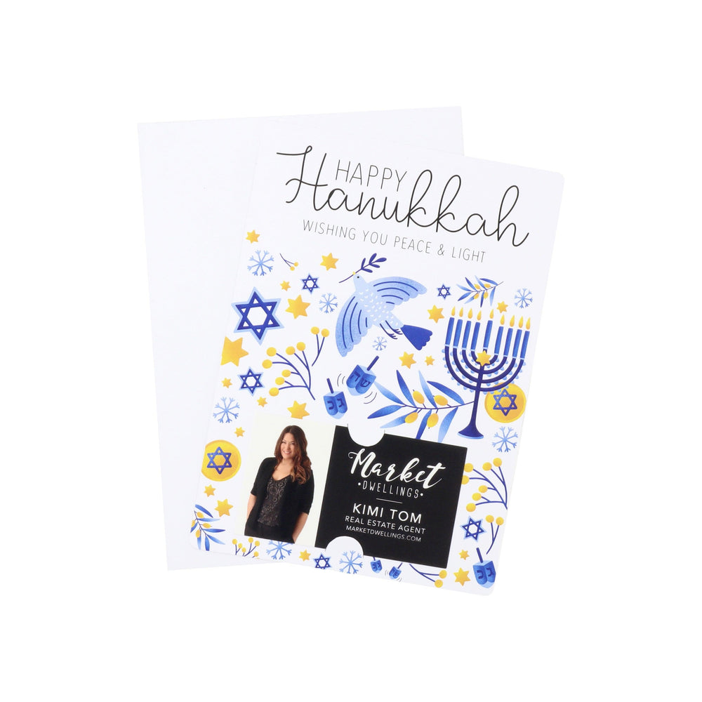Set of "Happy Hanukkah" Colorful Mailer | Envelopes Included  | M35-M007 Mailer Market Dwellings   