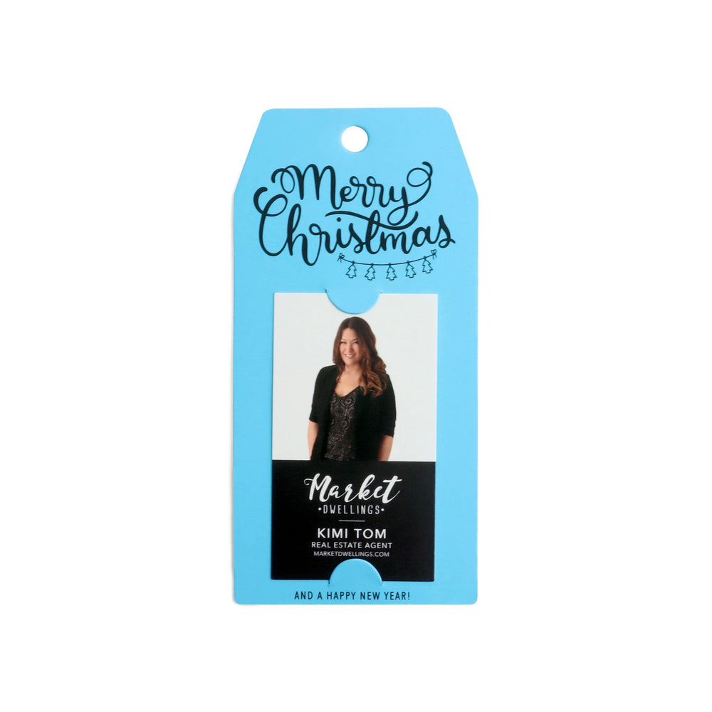 Vertical "Merry Christmas and A Happy New Year" Gift Tag | Happy Holidays | Pop By Gift Tag | 7-GT005 Gift Tag Market Dwellings   