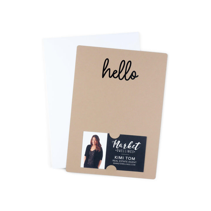 Set of "Hello" Notecards | Envelopes Included | M4-M007 - Market Dwellings