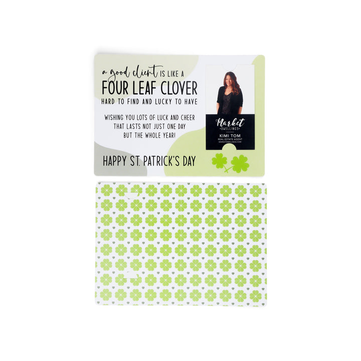 Vertical | Set of "A Good Client is Like a Four Leaf Clover" Double Sided Mailers | Envelopes Included | SP5-M005 Mailer Market Dwellings   