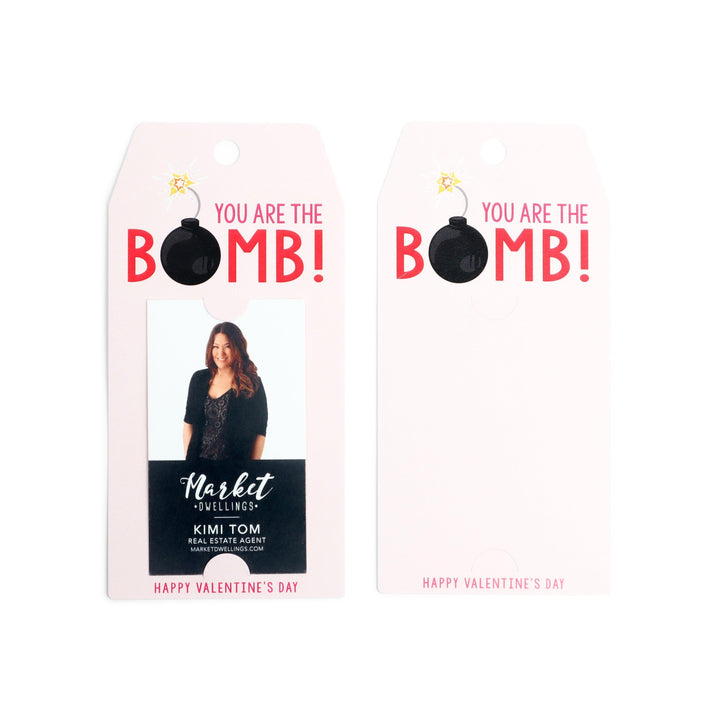 Vertical | "You are the Bomb" Gift Tag | Happy Valentine's Day | Pop By Gift Tag | V7-GT005 - Market Dwellings