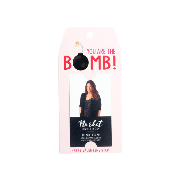 Vertical | "You are the Bomb" Gift Tag | Happy Valentine's Day | Pop By Gift Tag | V7-GT005 Gift Tag Market Dwellings   