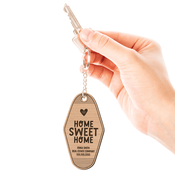 Set of Customizable Home Sweet Home Keychains | KC-01-AB Keychain Market Dwellings   