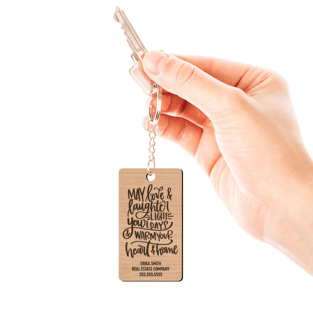 Set of Customizable May Love & Laughter Light Your Days Keychains | KC-05-AB Keychain Market Dwellings   