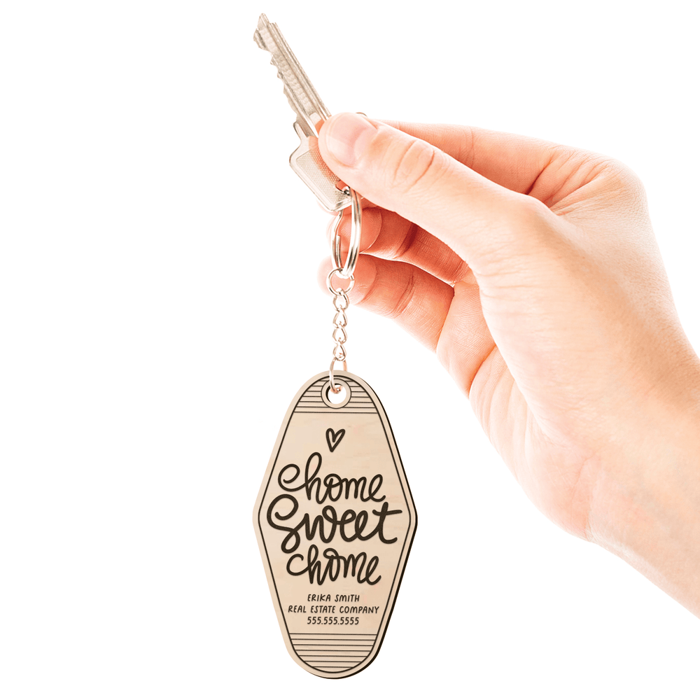 Set of Customizable Home Sweet Home Keychains | KC-02-AB Keychain Market Dwellings   