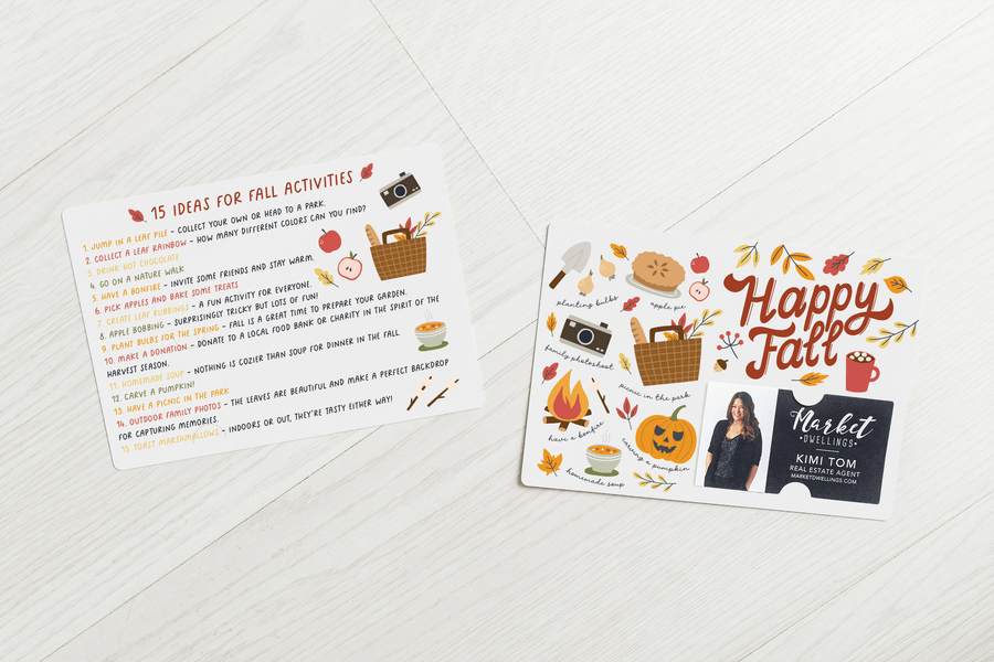 Ideas For Fall Activities Mailers | Envelopes Included | M102-M003 Mailer Market Dwellings   