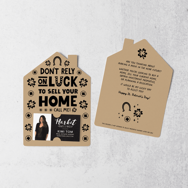 Set of Don't Rely On Luck To Sell Your Home Call Me! | St. Patrick's Day Mailers | Envelopes Included | M105-M001 - Market Dwellings