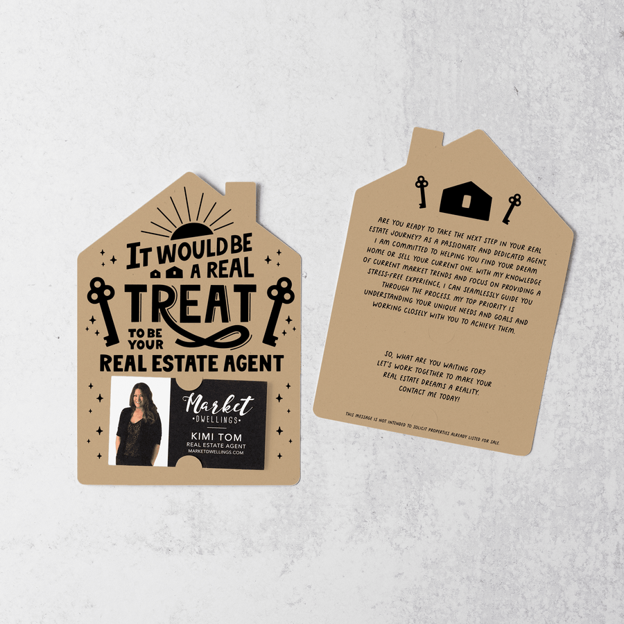 Set of It Would Be A Real Treat To Be Your Real Estate Agent | Mailers | Envelopes Included | M113-M001 - Market Dwellings