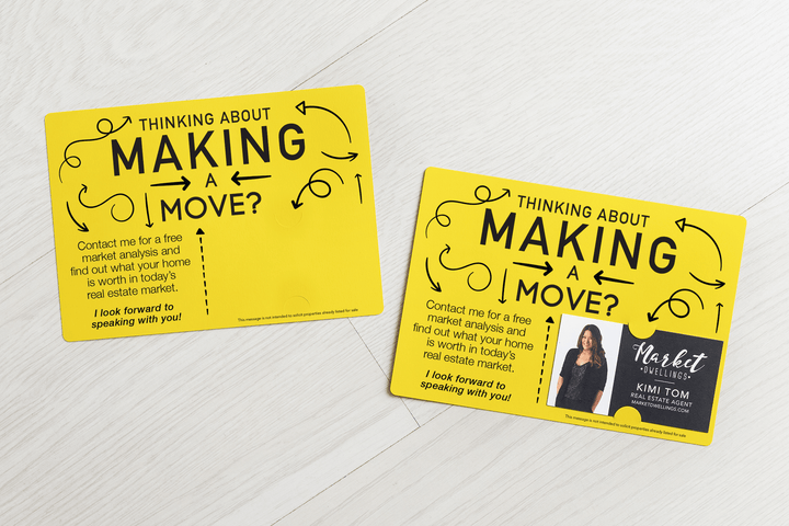 Set of "Making a Move Real Estate" Mailers | Envelopes Included | M13-M003 Mailer Market Dwellings   