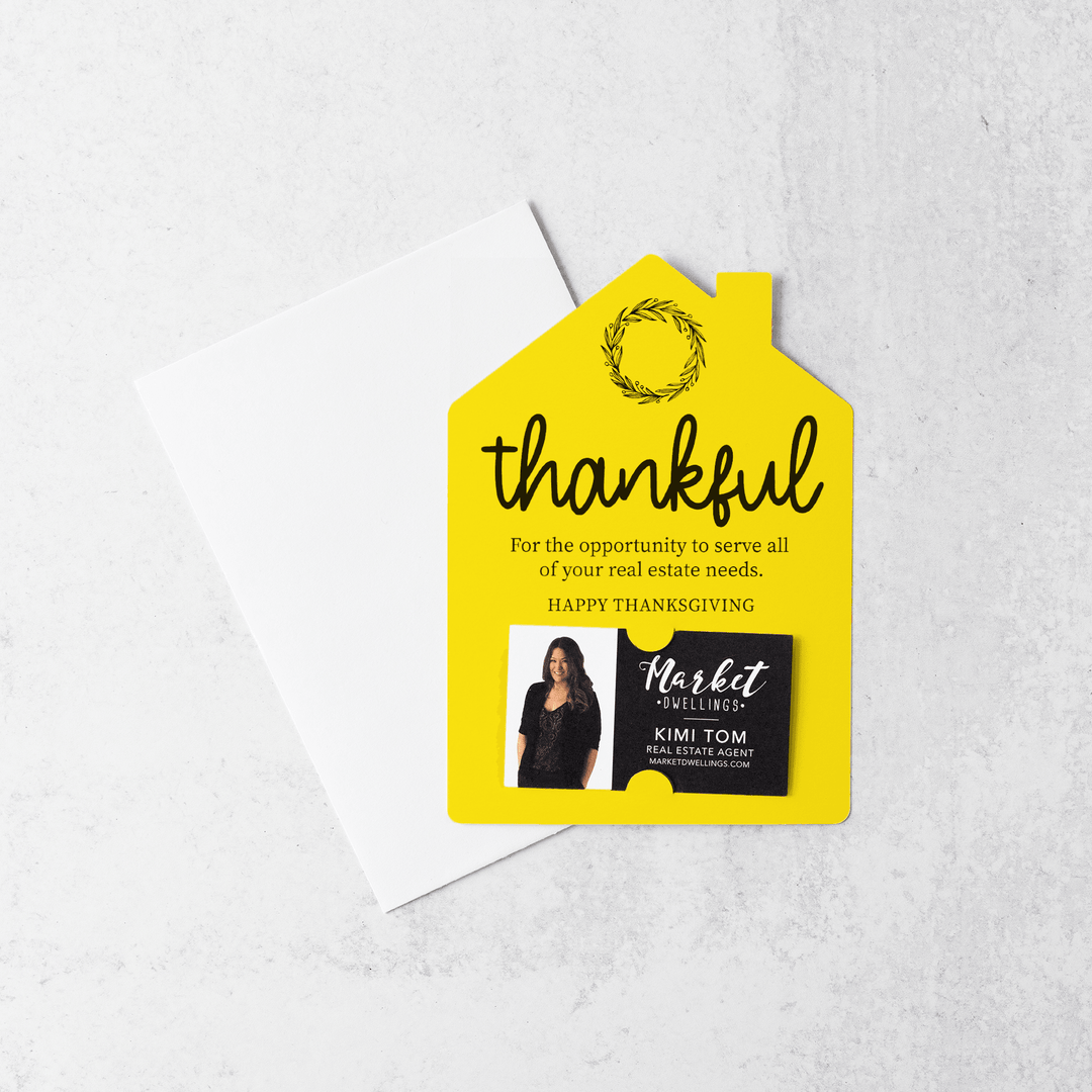 Set of Thankful Real Estate Thanksgiving Mailers | Envelopes Included | M17-M001 - Market Dwellings