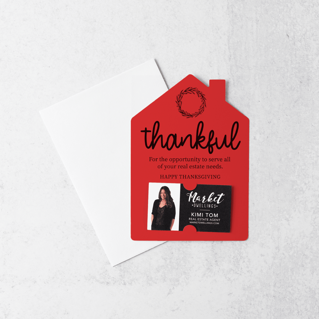 Set of Thankful Real Estate Thanksgiving Mailers | Envelopes Included | M17-M001 - Market Dwellings