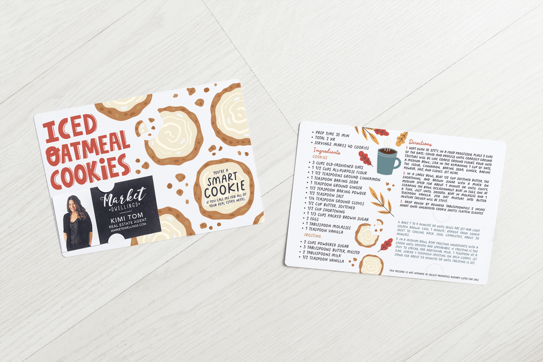 Iced Oatmeal Cookies Recipe Mailers | Envelopes Included | Real Estate | M22-M004 Mailer Market Dwellings   