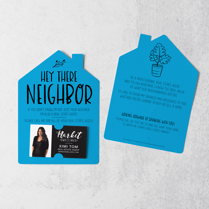 Set of Hey There Neighbor Real Estate Mailers | Envelopes Included  | M25-M001 Mailer Market Dwellings ARCTIC  