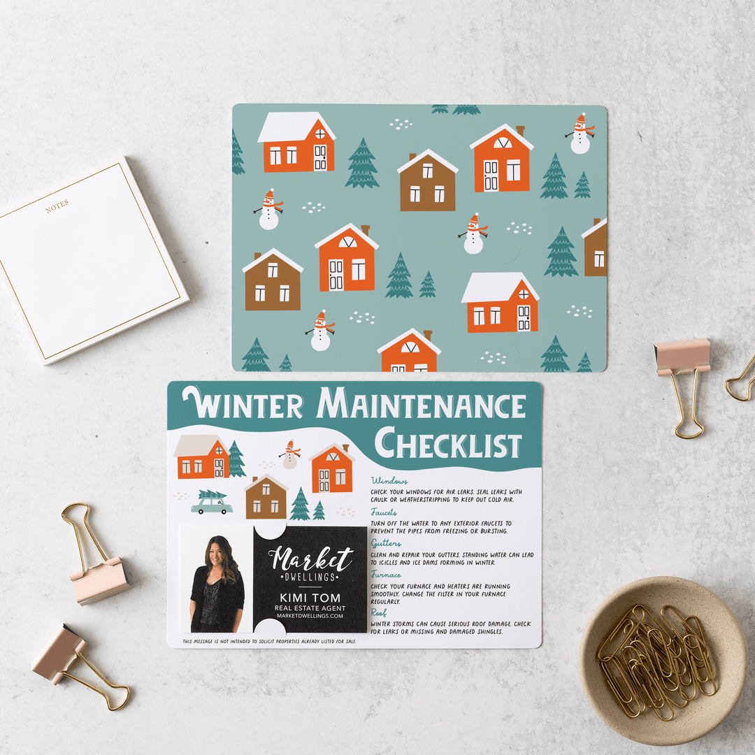 Set of Winter Maintenance Checklist | Winter Mailers | Envelopes Included | M27-M004 - Market Dwellings