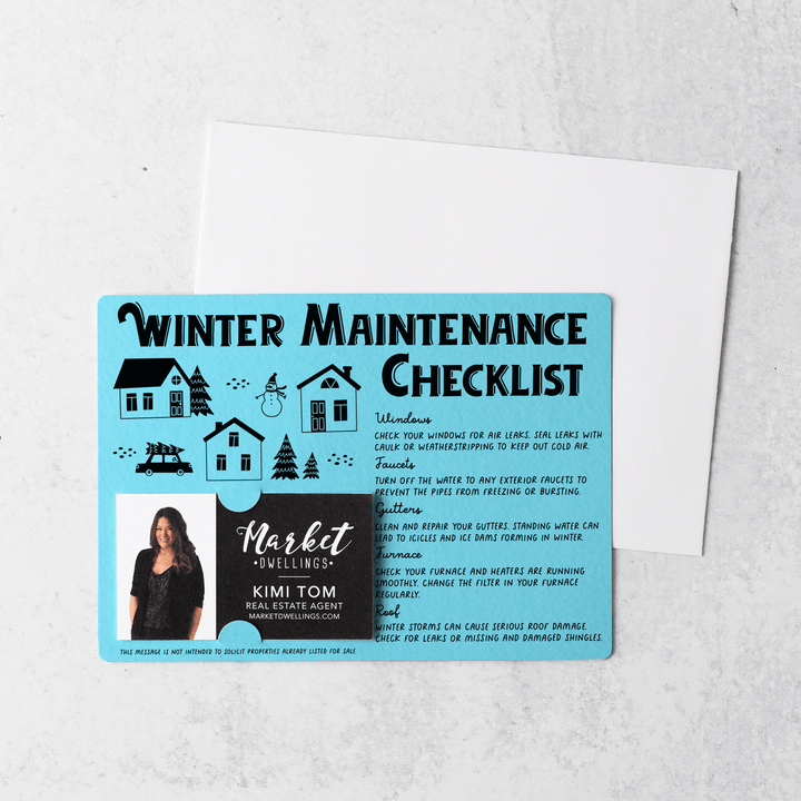 Set of Winter Maintenance Checklist  | Winter Mailers | Envelopes Included | M28-M004 Mailer Market Dwellings   