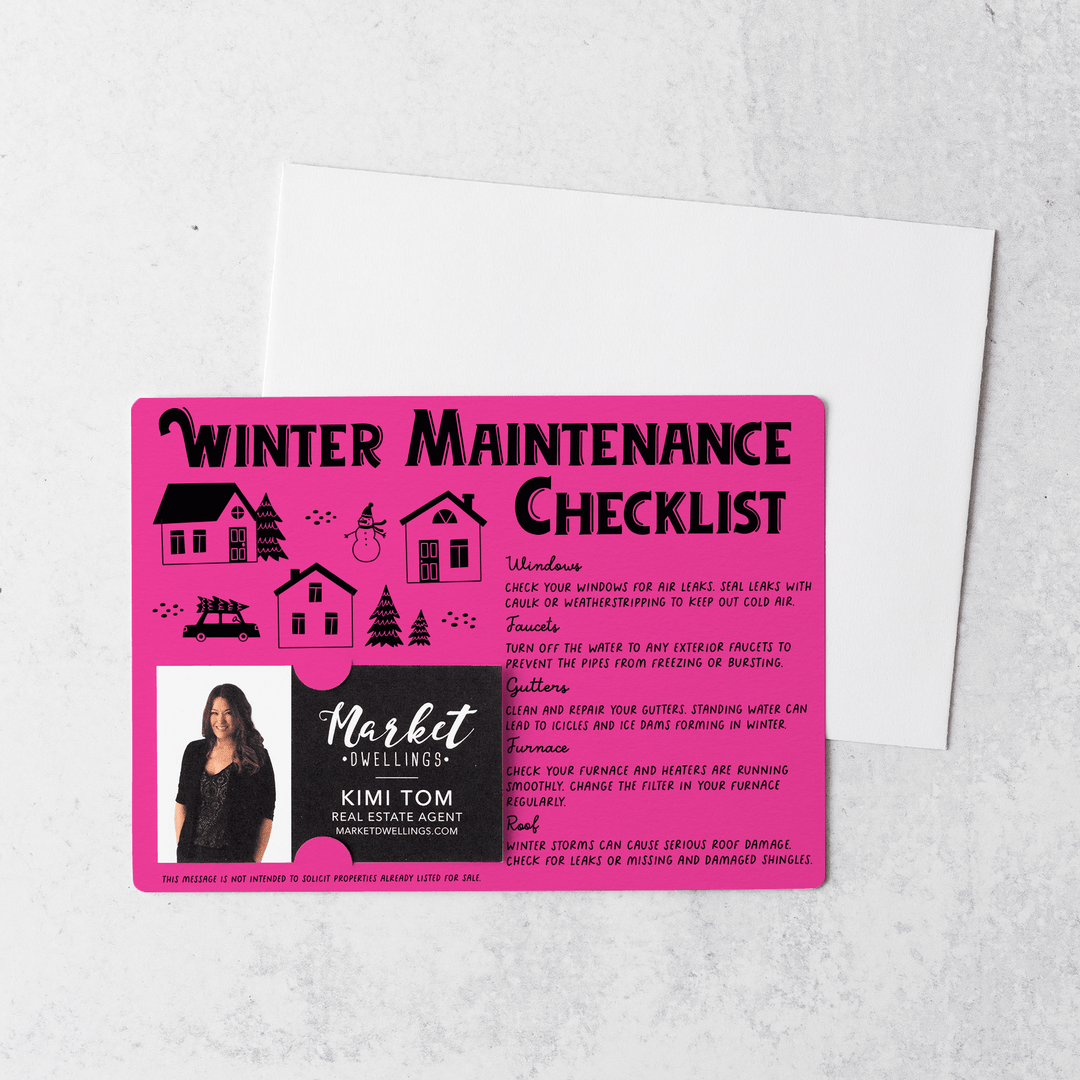 Set of Winter Maintenance Checklist | Winter Mailers | Envelopes Included | M28-M004 - Market Dwellings