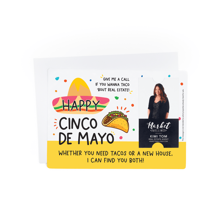 Vertical | Set of "Happy Cinco de Mayo" Colorful Real Estate Mailer | Envelopes Included | M29-M005 Mailer Market Dwellings   