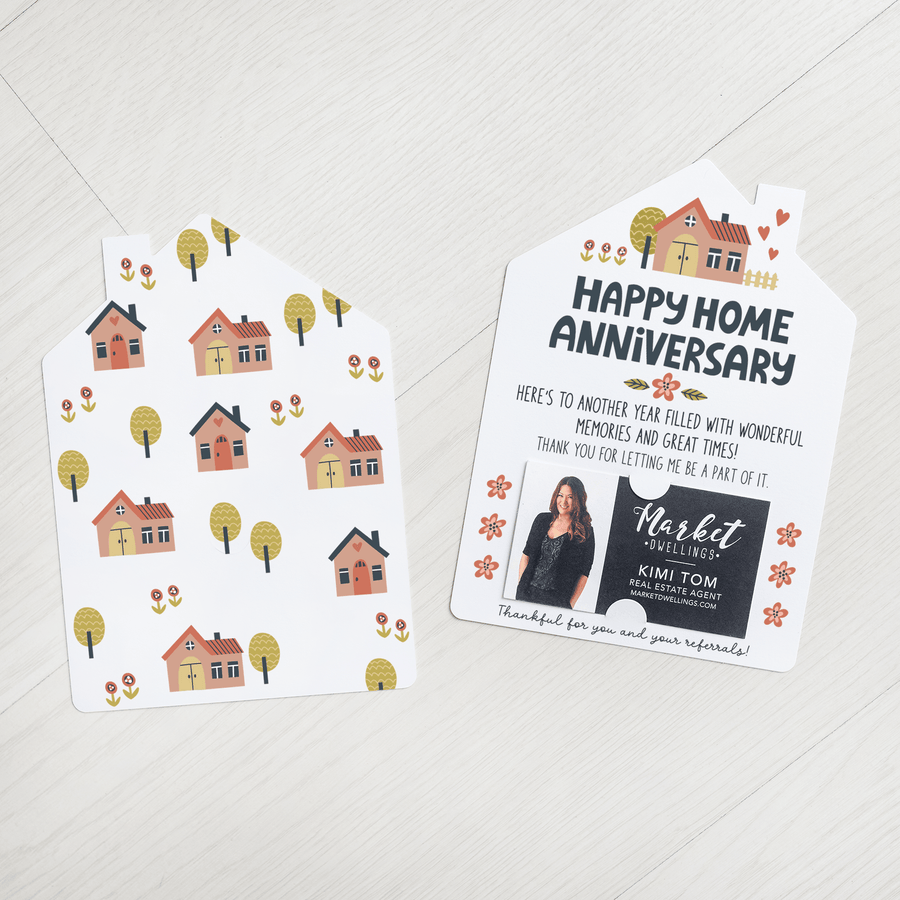 Set of Happy Home Anniversary Mailers | Envelopes Included | M35-M001 - Market Dwellings