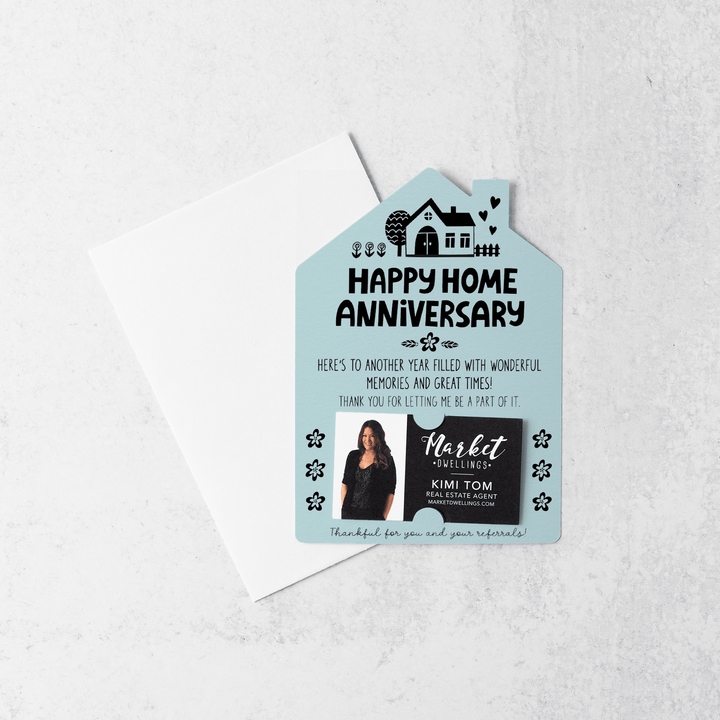 Set of Happy Home Anniversary Mailers | Envelopes Included | M36-M001 Mailer Market Dwellings LIGHT BLUE  