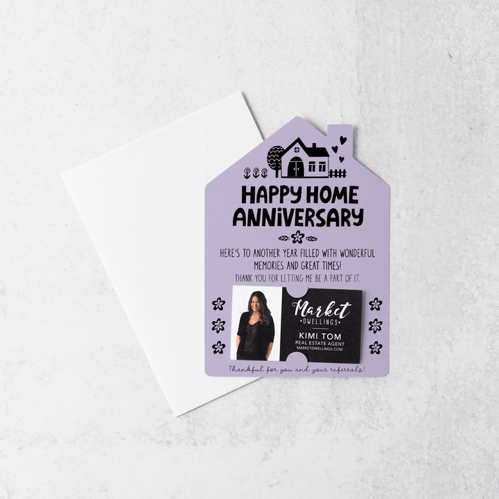 Set of Happy Home Anniversary Mailers | Envelopes Included | M36-M001 Mailer Market Dwellings LIGHT PURPLE  