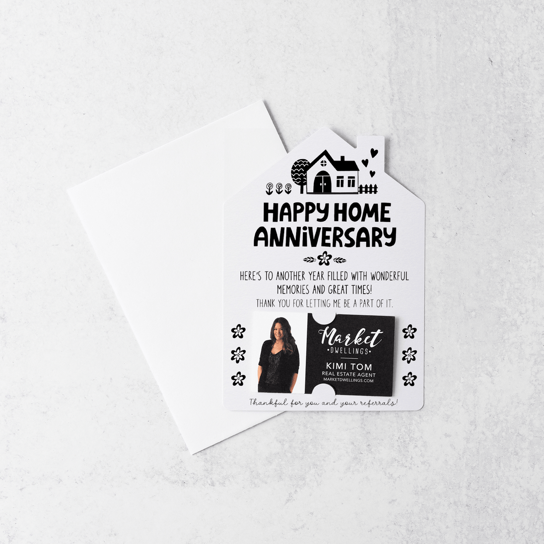 Set of Happy Home Anniversary Mailers | Envelopes Included | M36-M001 Mailer Market Dwellings WHITE  