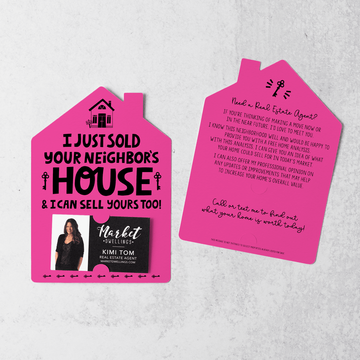 Set of I Just Sold Your Neighbor's House Real Estate Agent Mailers | Envelopes Included | M38-M001 - Market Dwellings