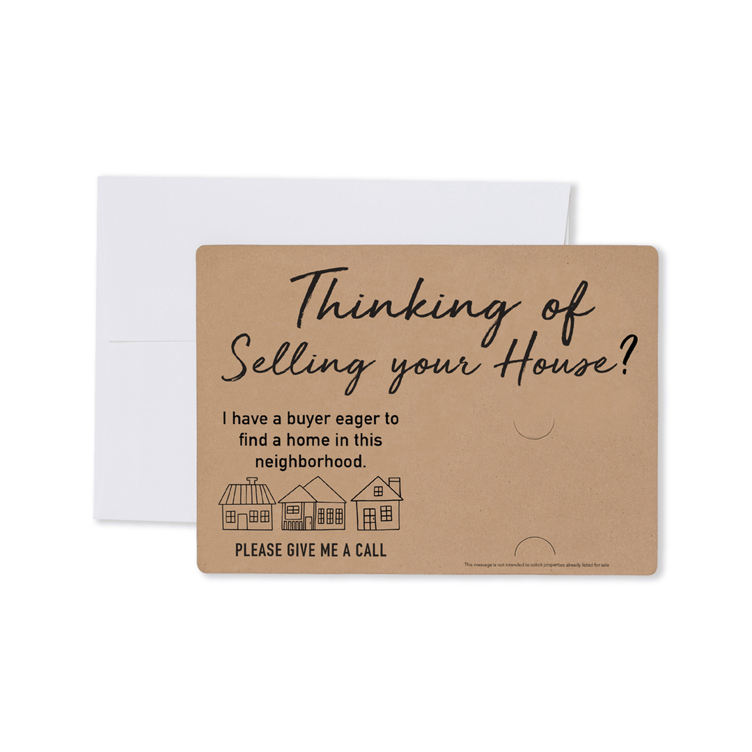 Set of "Thinking of Selling Your House, I Have a Buyer" Real Estate Mailer | Envelopes Included | M40-M003 - Market Dwellings