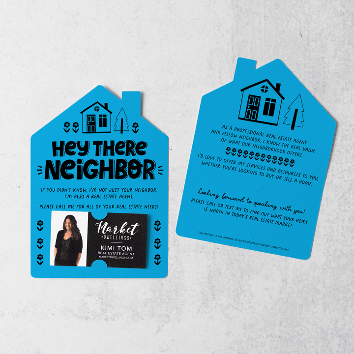 Hey There Neighbor Mailer w/Envelopes | Real Estate Agent Marketing | Insert your business card | M42-M001 Mailer Market Dwellings ARCTIC  