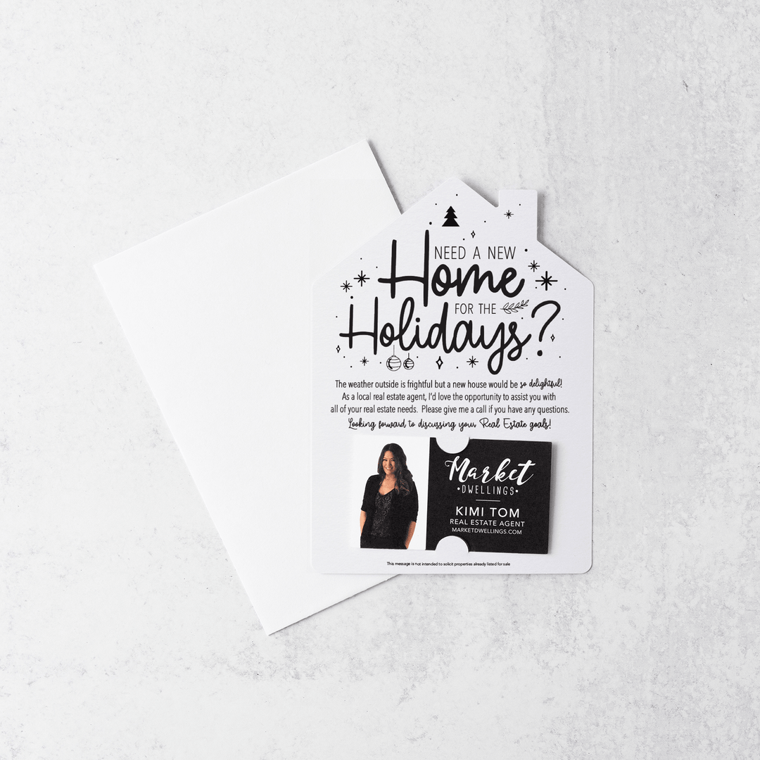 Set of Need a New Home for the Holidays Mailers | Envelopes Included | M43-M001 Mailer Market Dwellings WHITE  