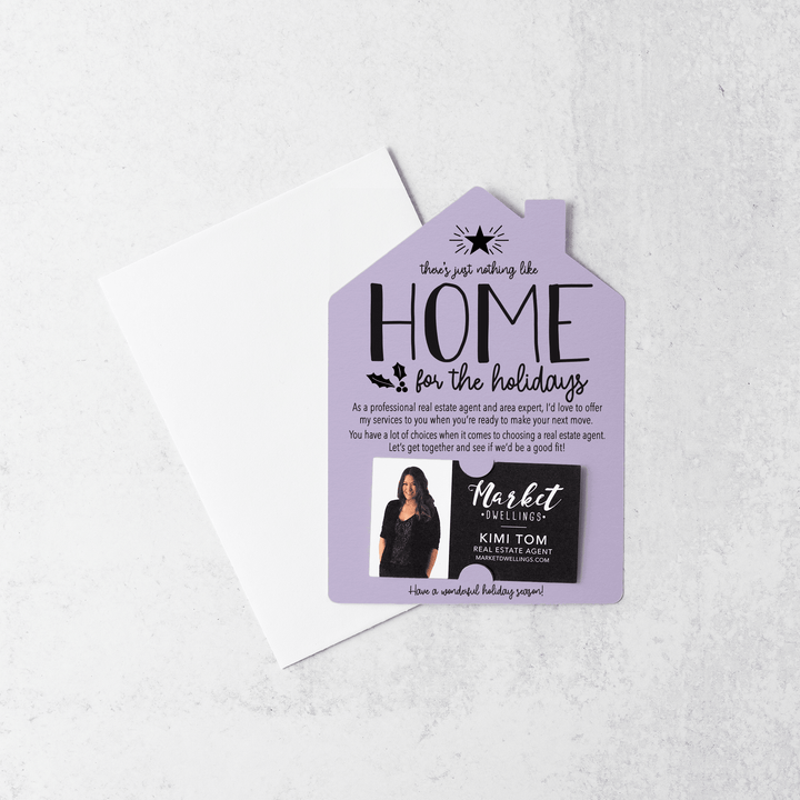 Set of There's Just Nothing Like Home for the Holidays Mailers | Envelopes Included | M44-M001 Mailer Market Dwellings LIGHT PURPLE  