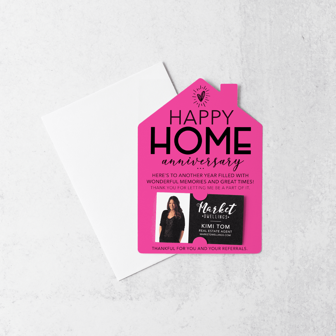 Set of Happy Home Anniversary Mailers | Envelopes Included | M5-M001 Mailer Market Dwellings RAZZLE BERRY  