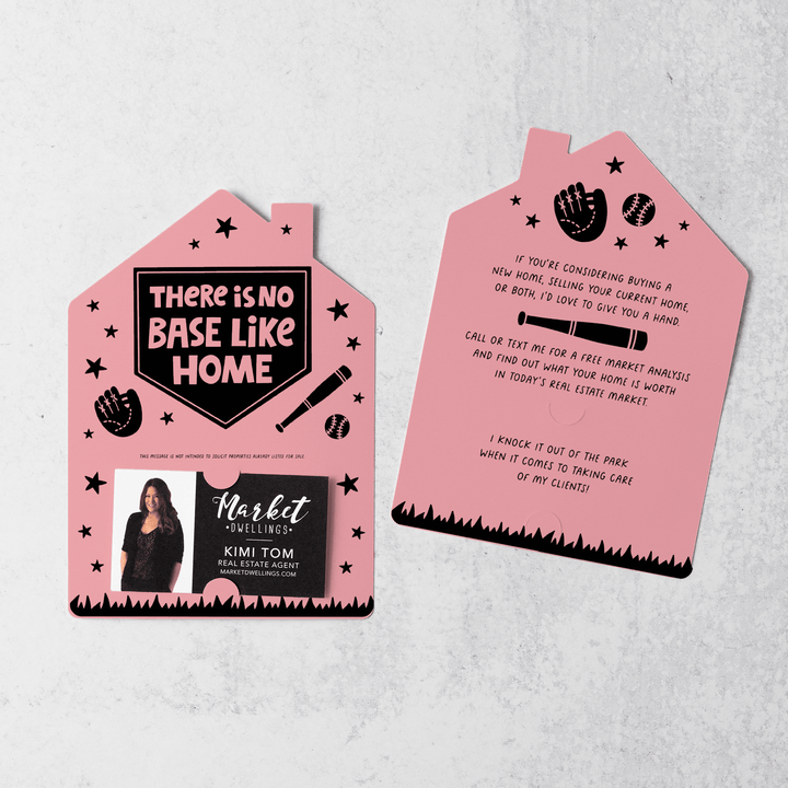 There is No Base Like Home Real Estate Mailers | Envelopes Included | M53-M001 Mailer Market Dwellings LIGHT PINK  