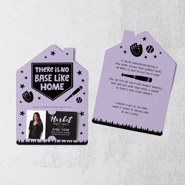 There is No Base Like Home Real Estate Mailers | Envelopes Included | M53-M001 Mailer Market Dwellings LIGHT PURPLE  