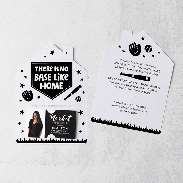 There is No Base Like Home Real Estate Mailers | Envelopes Included | M53-M001 Mailer Market Dwellings WHITE  