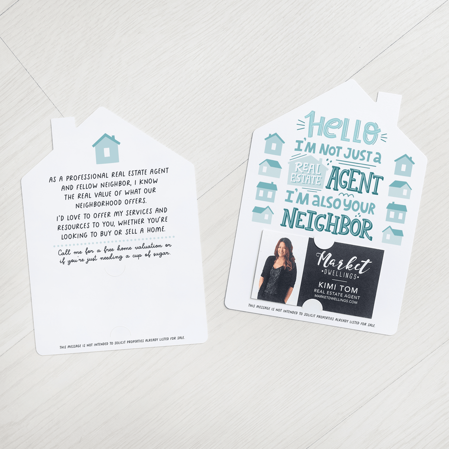 Hello I'm Not Just a Real Estate Agent I'm Your Neighbor Mailers | Envelopes Included | M54-M001 - Market Dwellings