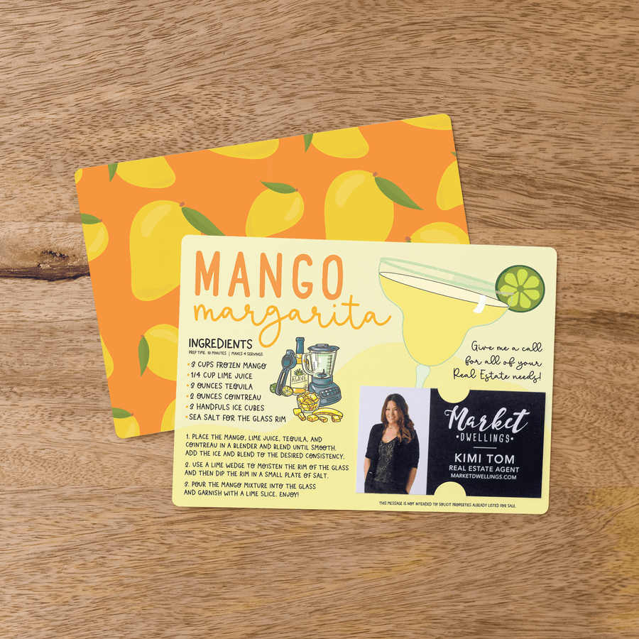 Set of Mango Margarita Real Estate Recipe Cards | Envelopes Included | M58-M003 Mailer Market Dwellings   