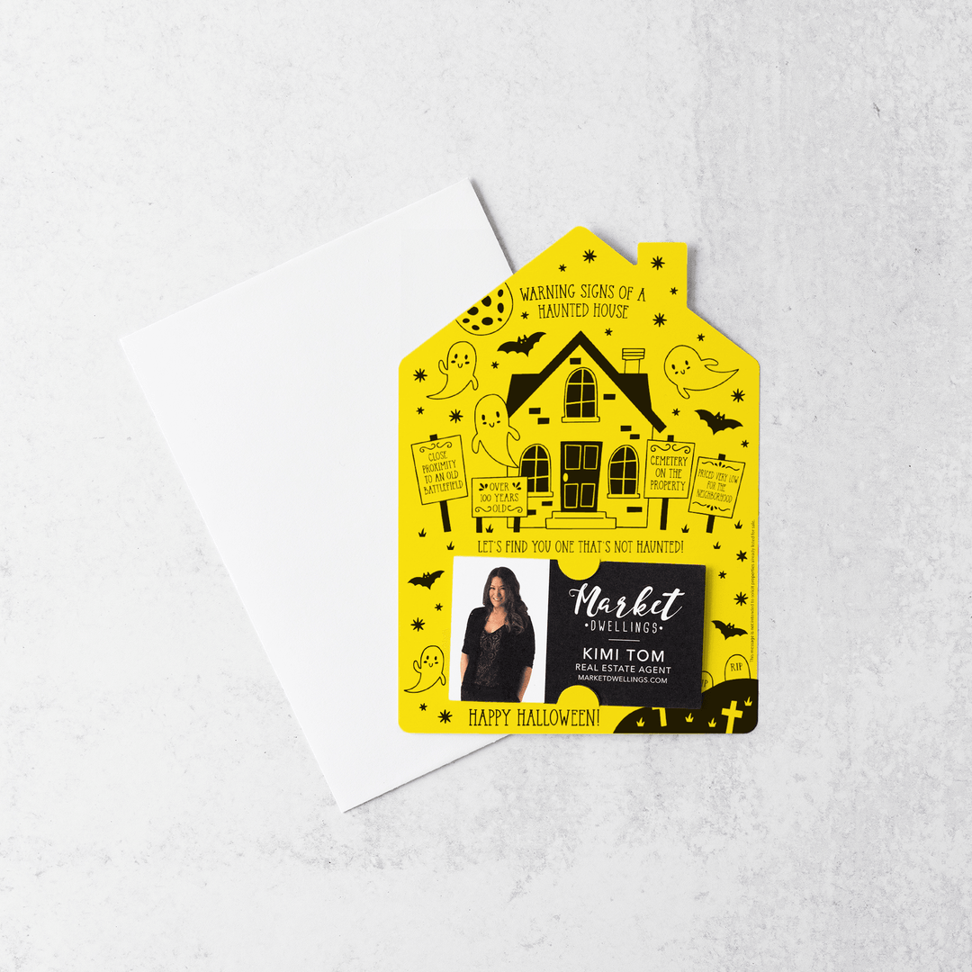 Warning Signs of a Haunted House Mailers | Envelopes Included | M63-M001 Mailer Market Dwellings LEMON  